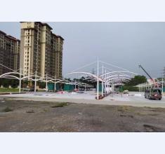 膜结构车棚安装