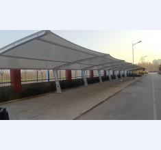 膜结构停车棚安装案例